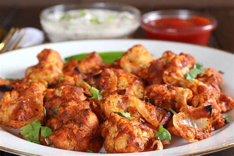 Tandoori Cauliflower Tandoori Gobi Tikka Cook With Kushi