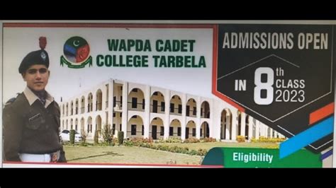 Admissions Are Opened In Wapda Cadet College Tarbela In Eight Class For