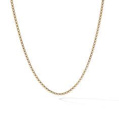 David Yurman Box Chain Necklace In K Yellow Gold Mm Inches