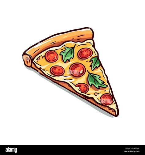 Italian Pizza Pizza Hand Drawn Illustration Vector Doodle Style