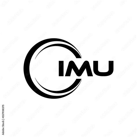 Vecteur Stock Imu Letter Logo Design With White Background In