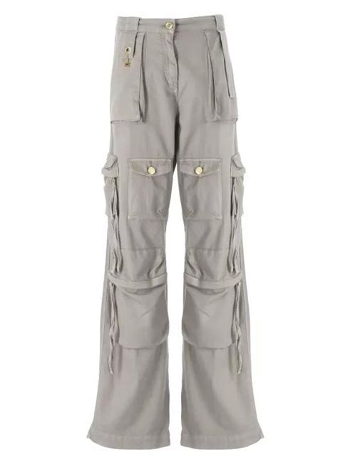 Elisabetta Franchi Cargo Jeans Grey