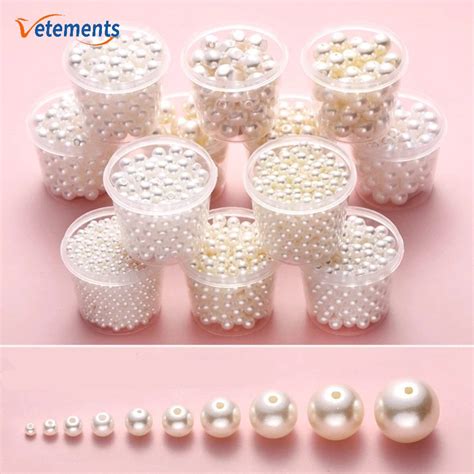 Ves Pcs Bag Mm Diy White Beige Imitation Pearl Beads