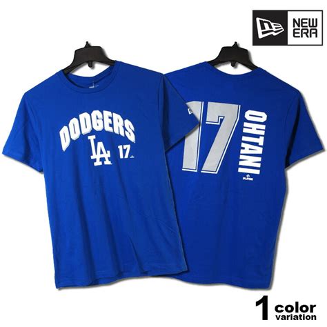 楽天市場MLB公式グッズ NEWERA ニューエラ Tシャツ 大谷翔平 17 LA Dodgers ロサンゼルス ドジャース 半袖 T