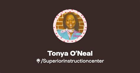 Tonya Oneal Instagram Facebook Linktree