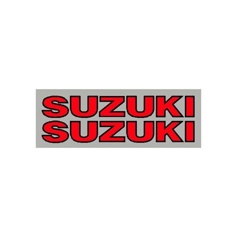 2 Autocollants Suzuki Avec Contour