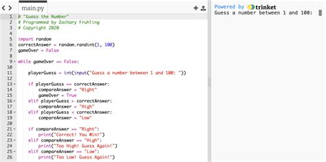 Logic And Programming How To Program A Simple Guess The Number Game In Python — Zachary Fruhling