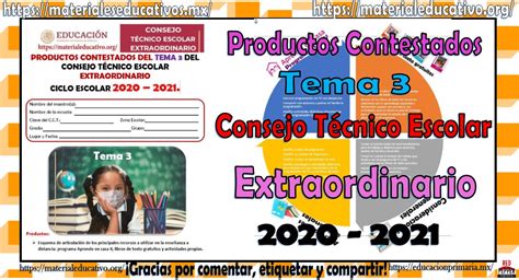 Productos Contestados Del Tema Del Consejo T Cnico Escolar