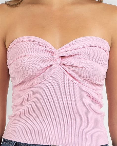 Shop Mooloola Bianca Knit Tube Top In Light Pink Fast Shipping And Easy Returns City Beach