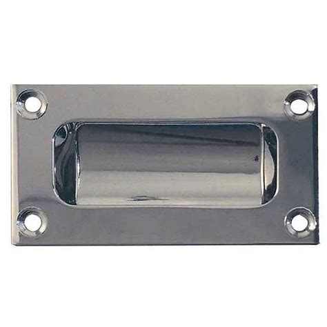 afit polished chrome rectangular flush cabinet door pull mm