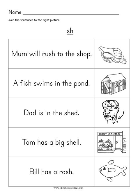 Sh Phonics Worksheets Sound It Out Phonics