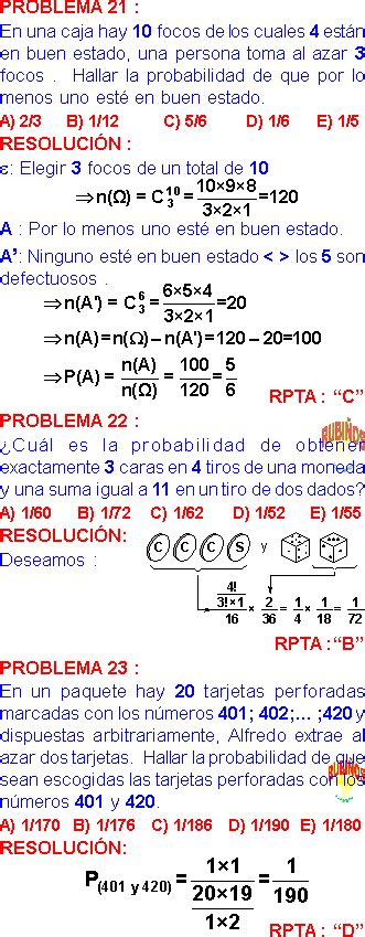 TEORIA DE PROBABILIDAD EJERCICIOS RESUELTOS DE ARITMETICA Y