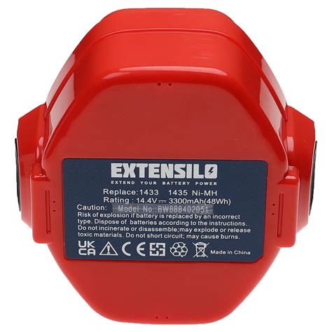 EXTENSILO 3x Batterie Compatible Avec Makita ML140 Flashlight ML142