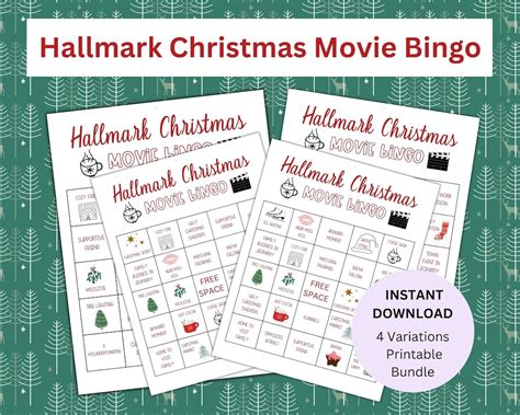 Printable Hallmark Christmas Movie Bingo Countdown To Christmas