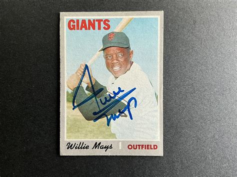 1970 Topps Willie Mays 600 EX MT San Francisco GiantsAutographed EBay