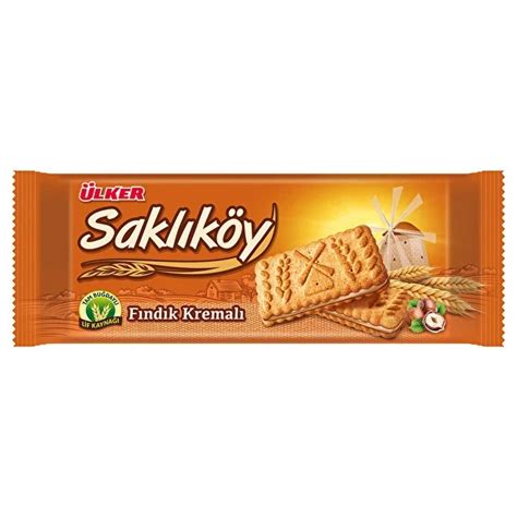 Ülker Saklıköy Fındık Kremalı Bisküvi 100 Gr CarrefourSA