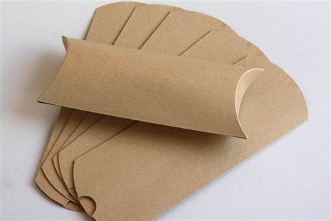 24 Kraft Pillow Boxes 9 25 X 4 5 X 2