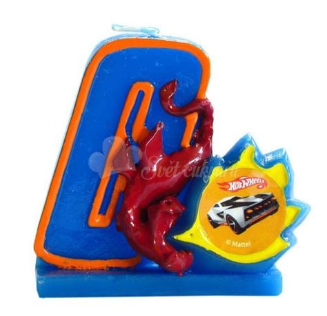 Svet cukrárov Narodeninová sviečka Hot Wheels číslo Arpex Sviečky na torty narodeninové