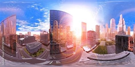 Cityscape Hdri Environment Map Round Panorama Spherical Panorama