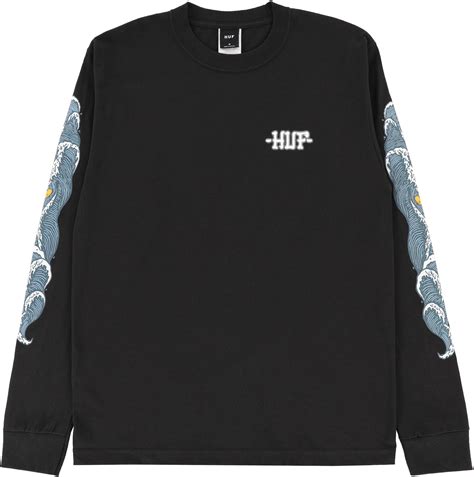 Huf Rogue Waves L S T Shirt Black Tactics