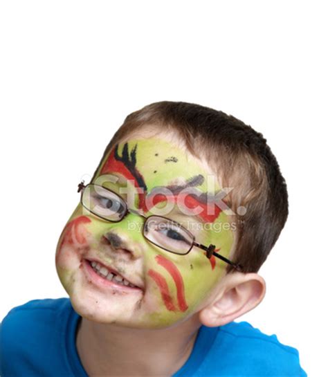 Young Boy As Face Painted Goblin Stock Photo | Royalty-Free | FreeImages