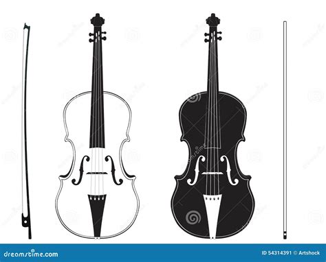 Violin Silhouette Stock Vector Illustration Of Classical 54314391