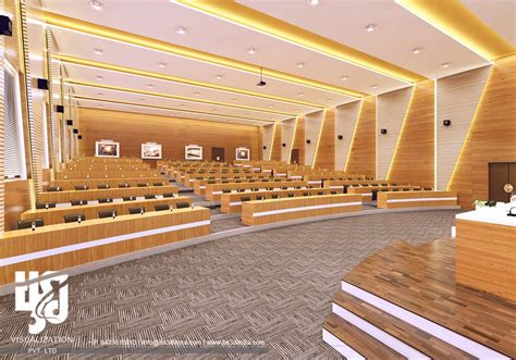 Hs3d Visualization Pvt Ltd Hall Interior Design Lecture Hall