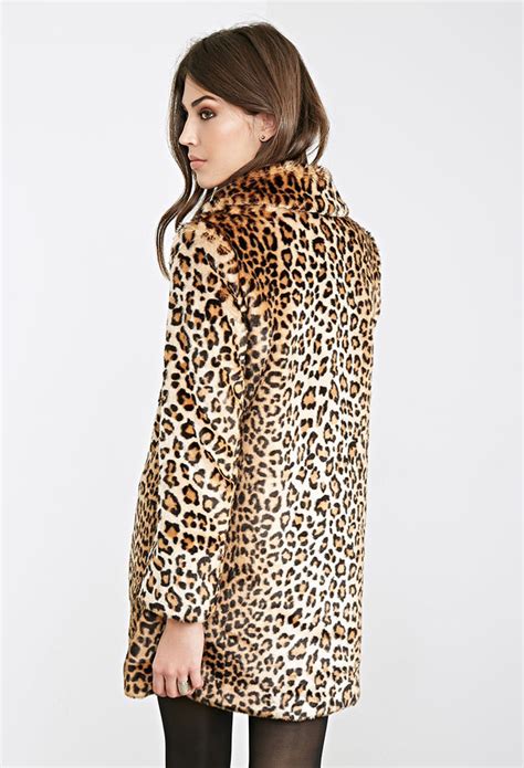 Forever 21 Leopard Print Faux Fur Coat 64 Forever 21 Lookastic