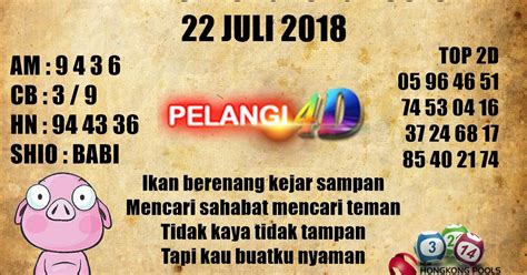 PREDIKSI TOGEL HONGKONG POOLS 22 JULY 2018 PELANGITOTO NET Prediksi