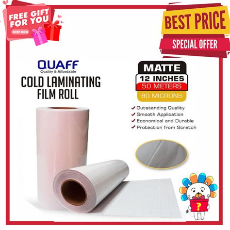 Inches Meters Cold Laminating Film Photo Top Roll Glossy