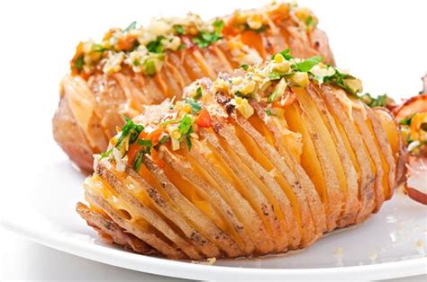 Patatas Rellenas Al Horno Estilo Hasselback Mejor Con Salud