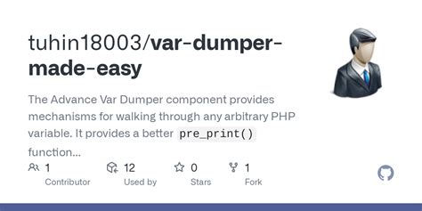 GitHub Tuhin18003 Var Dumper Made Easy The Advance Var Dumper