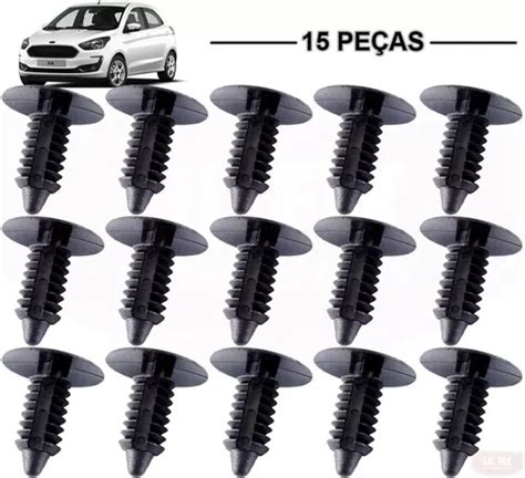 15 Grampos Forro Forração Interna Porta Malas Ford Ka Parcelamento