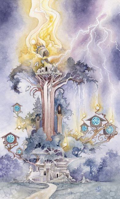 Stephanie Pui Mun Law Shadowscapes Tarot Fantasy Art The Tower