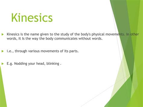 Kinesics (2) (Communication Skills) | PPT