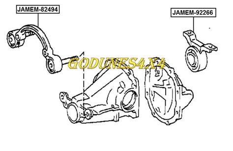 Pont Arrière Toyota RAV4 2000 2006 D4D Silent Blocs Arrière