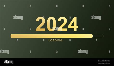 2024 loading bar Progress digital technology golden color background ...