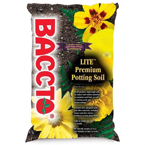 40 Qt Baccto Lite Premium Indoor Outdoor Potting Soil Bag 1440p The