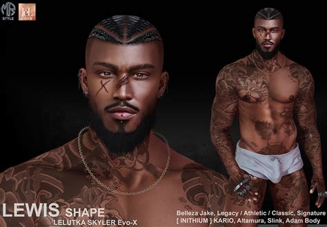 Second Life Marketplace Mr Style Shape Lewis Lelutka Skyler