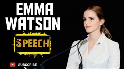 Emma Watson Speech Gender Equality And Feminism With Subtitle Youtube