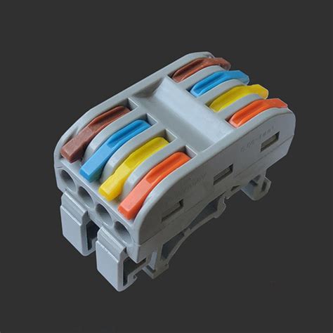 Quick Wire Connectors With Rail 4Pin PCT 224 Terminal Block Conductor