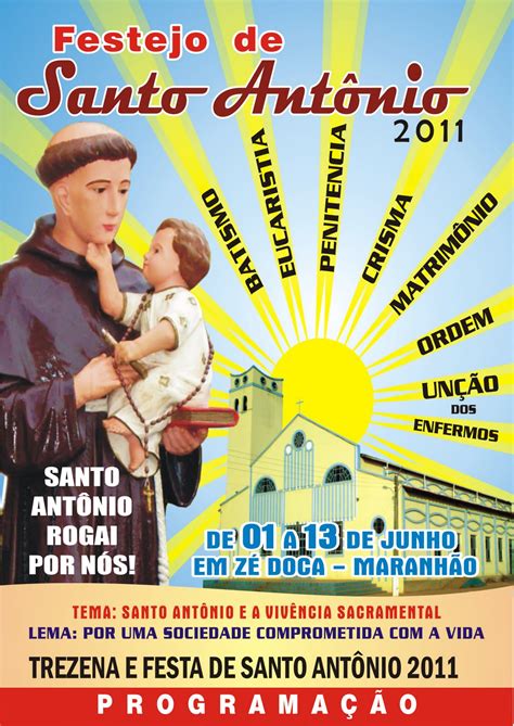 Diocese De Z Doca Maranh O Programa O Festejo De Santo Ant Nio