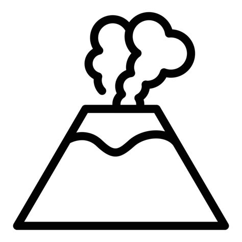 Stone Volcano Icon Outline Vector Volcanic Eruption 15099131 Vector