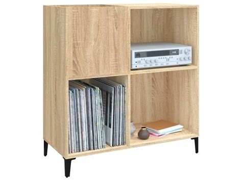 Armoire Disques Biblioth Que Meuble Disques Ch Ne Sonoma