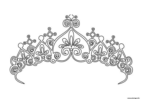 Coloriage Couronne Princesse Fille Dessin Couronne Imprimer