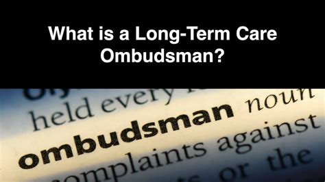 What Is A Long Term Care Ombudsman Youtube