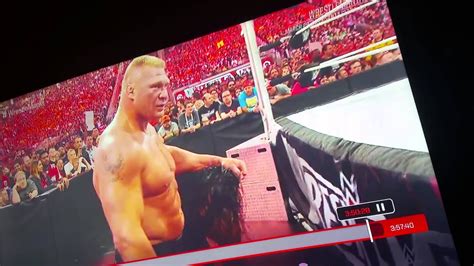 Brock Lesnar Busted Open At WrestleMania 31 YouTube