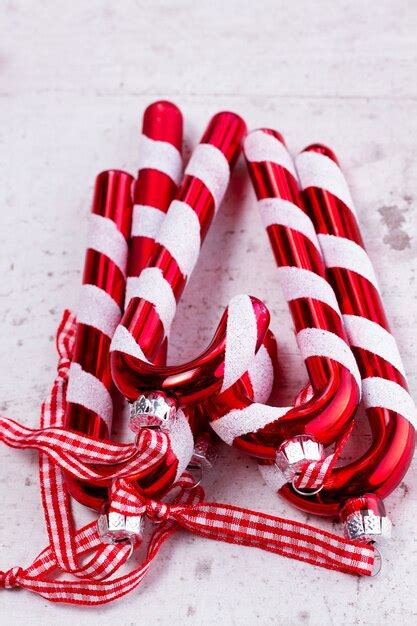 Premium Photo | White and red Christmas ornaments