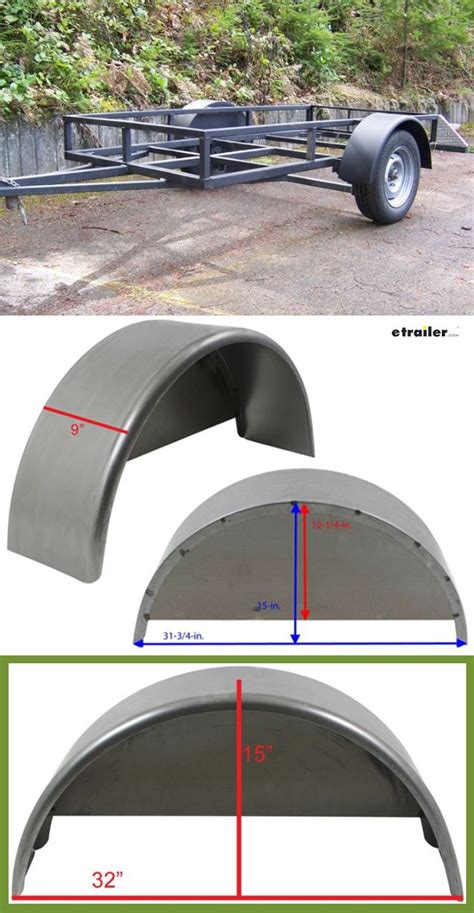 Single Axle Trailer Fender W Backing Plate Steel To Wheels