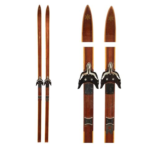 1960s Bonna 2000 Nordic Vintage Wooden Cross Country Skis With 3 Pin